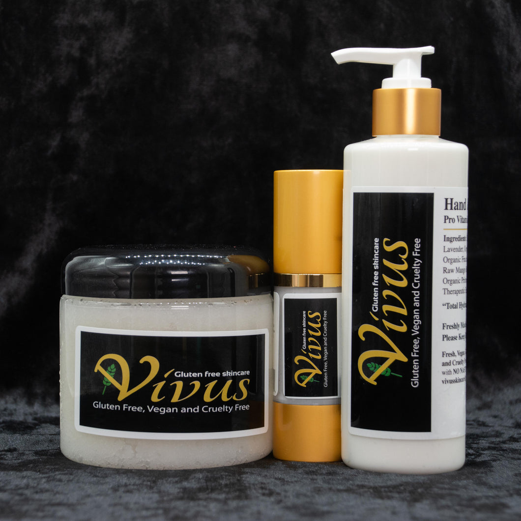 Variety Pack - Acne Treatment Face Cream/Hand & Body Lotion/Salt Scrub
